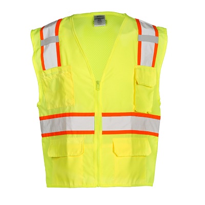 ML Kishigo Solid Front Lime Safety Vest