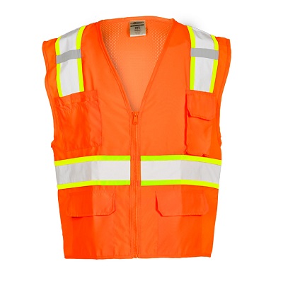 ML Kishigo Solid Front Orange Safety Vest
