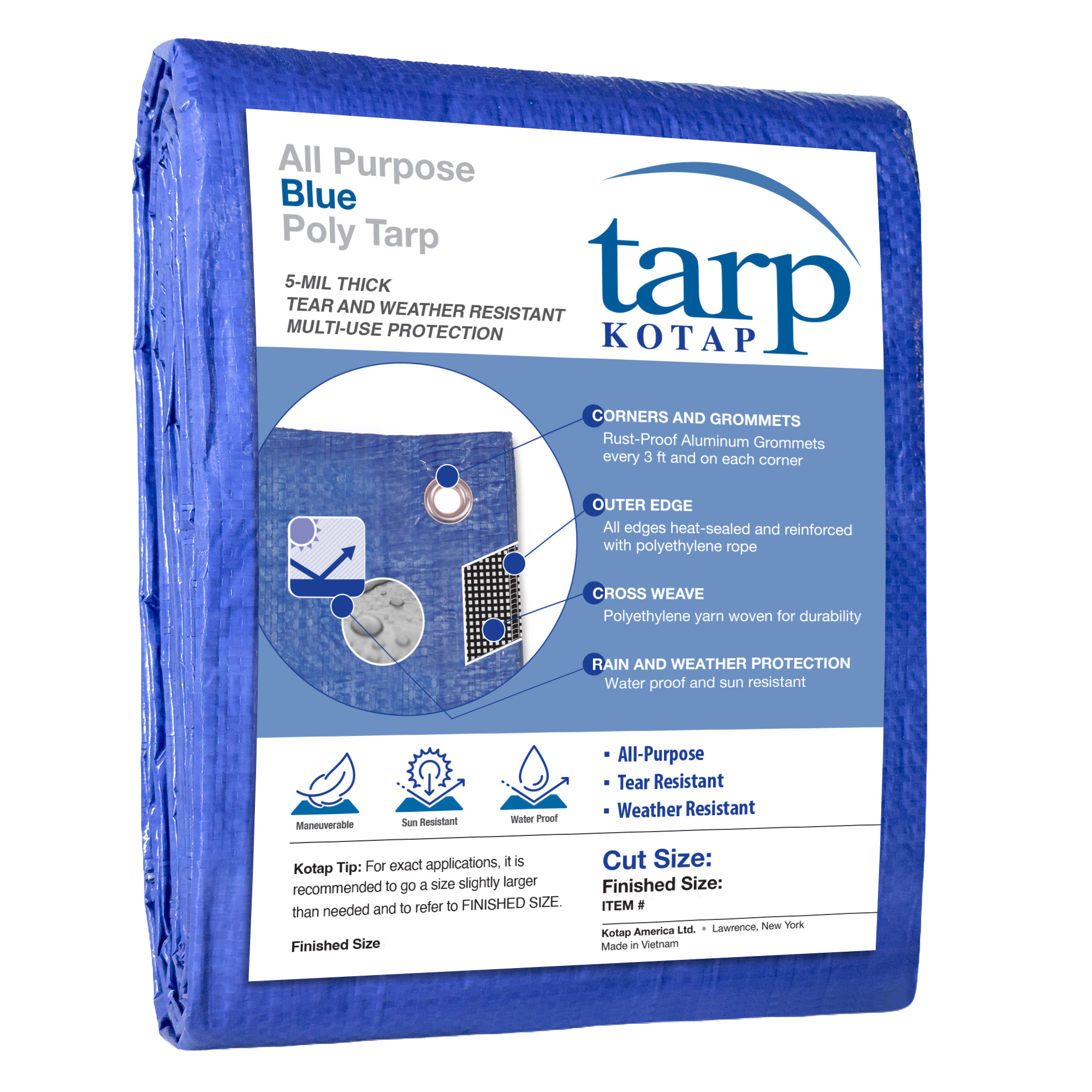 Kotap All Purpose 5 Mil Blue Poly Tarp